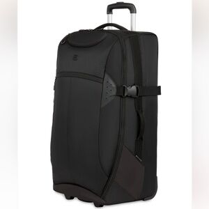 New! 🌎✈️🧳✈️🧳 Swissgear 29.5” Rolling Duffel Black Travel Luggage in Black